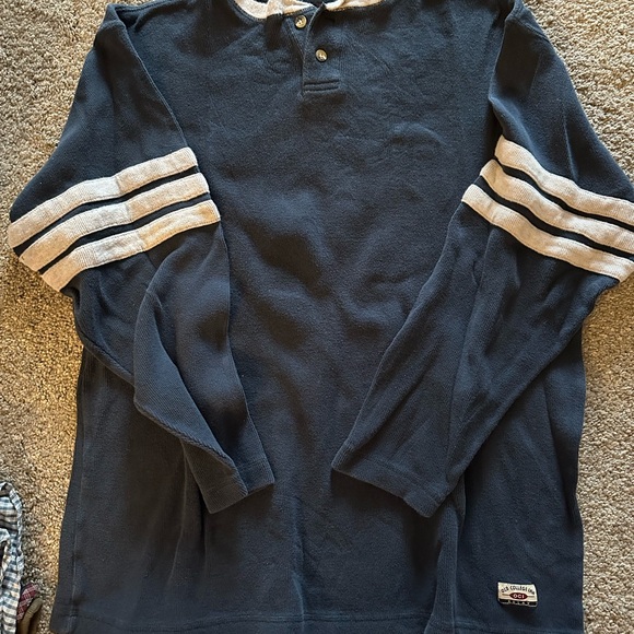 Men's Navy Long Sleeve Shirt - Picture 1 of 3